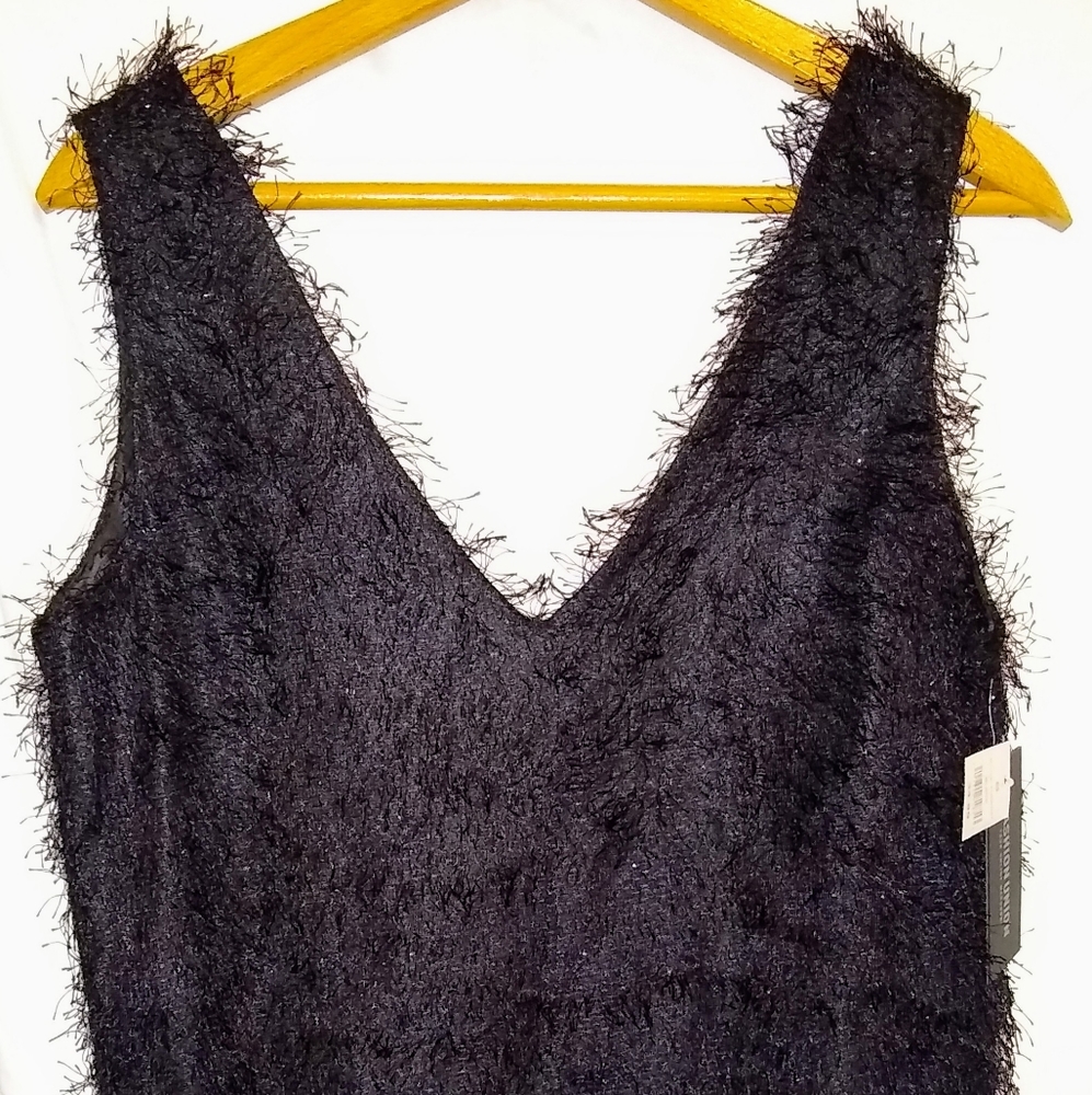Fashion Union Black Fringe Dress